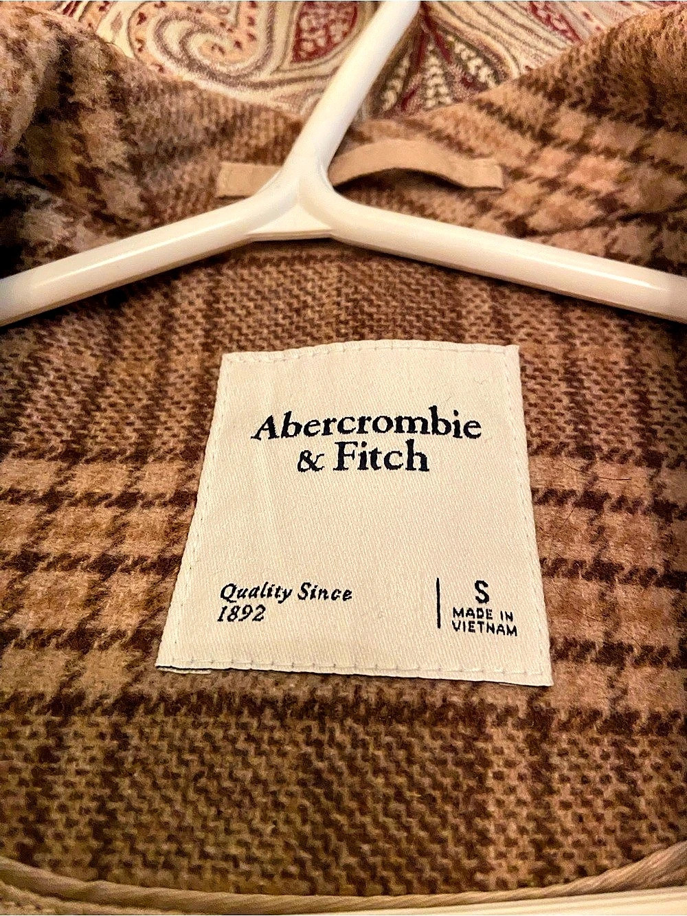 Abercrombie & Fitch Women'Small Plaid Blazer Size Small Like New